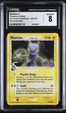 CGC 8 NM/MINT Mewtwo 24/110 EX Holon Phantoms Reverse Holo Stamped Pokemon Card