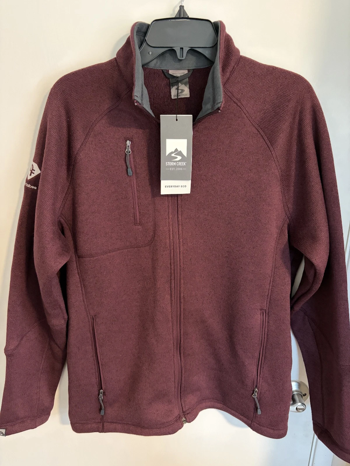 Storm Creek, Overachiever Sweaterfleece Jacket, Merlot Red, Size Medium