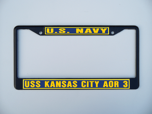 USS KANSAS CITY AOR 3 Nummernschild Rahmen U S Navy Militär Auto-LKW-Motorrad - Bild 6 von 11