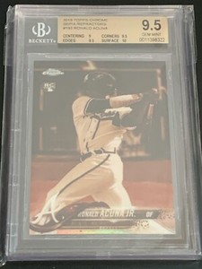 2018 Topps Chrome Ronald Acuna Jr. Sepia Refractor RC Rookie #193 BGS 9.5 BRAVES
