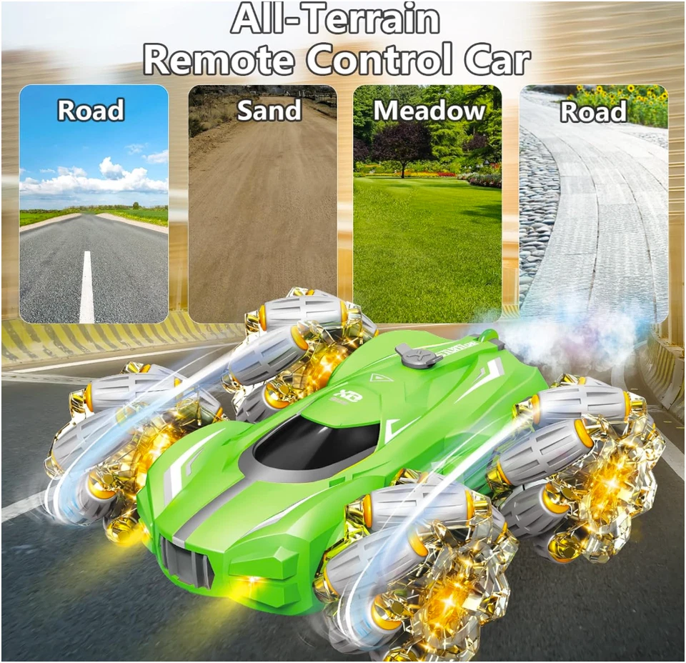 RC Stunt Car Double-Sided 4WD Drift Remote Control Vehicle Music Lights Effects - Image 4 of 4