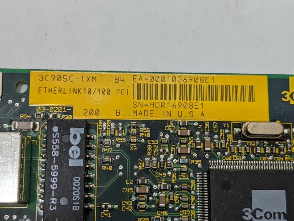 3 pcs. 3C905C-TXM-G1 3Com Etherlink 10/100 Mbps PCI Network Interface Card (NEW) - Image 4 of 4