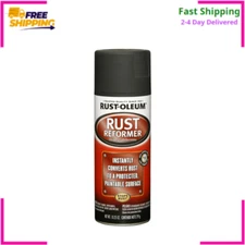 Rust-Oleum Automotive Rust Reformer Flat Spray Paint, Black, 10.25 oz, 2 Pack