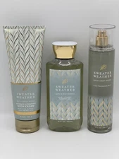 Bath & Body Works SWEATER WEATHER Body Cream, Shower Gel, Fragrance Mist