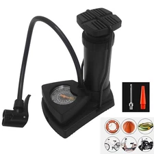 Bike Pump Mini Portable Motor Bicycle Foot Pump Pressure Gauge Tire Air Pump