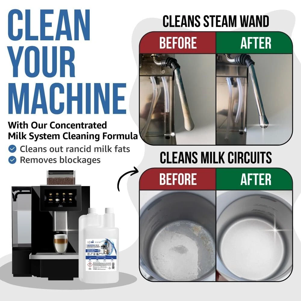 Alkaline Milk Frother Cleaner for Coffee Machines – Deep Cleans Up to 32 Uses