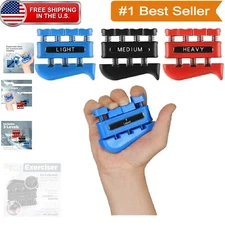 Finger and Hand Strengthener - 3 Color-Coded Grips with Ergonomic Comfort Design