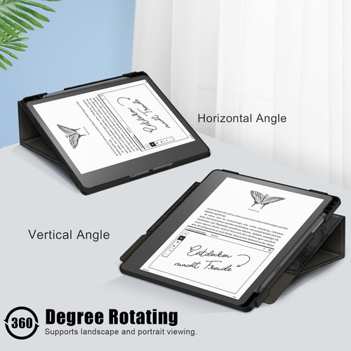 Amazon Kindle Scribe Case Premium Folio PU Leather Cover with 360 Rotating Stand - Picture 7 of 42