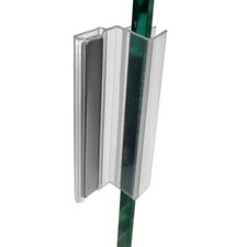 Universal Clear Polycarbonate U-Channel with Magnet for 3/16" and 1/4" Glass