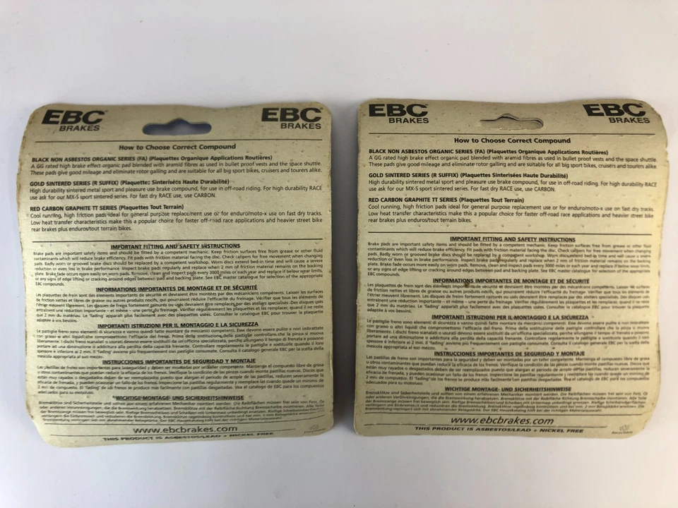EBC BRAKE PADS FA414R 2 PACKS OF R SERIES LONG LIFE SINTERED BRAKE PADS - Image 4 of 4