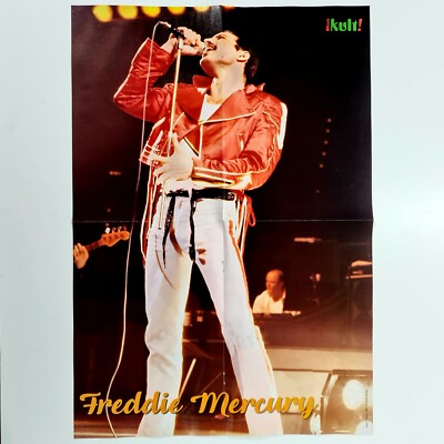 70er Retro Doppelposter kult FREDDY MERCURY/CHRIS ROBERTS 58x41cm Queen/Schlager
