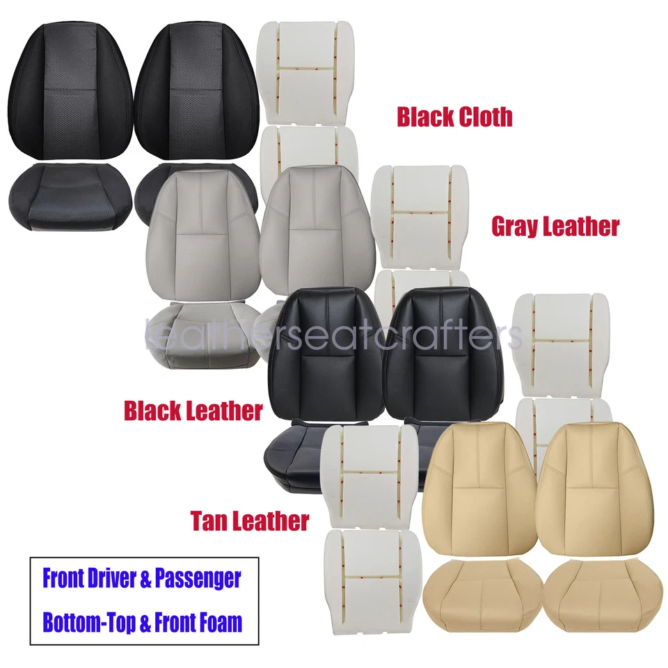 For 2007-2013 GMC Sierra 1500 2500 3500 HD Driver & Passenger Seat Cover & Foam - Imagem 4 de 4