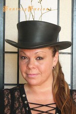 Steampunk Hat Victorian Leather Standard SHORT Top Hat