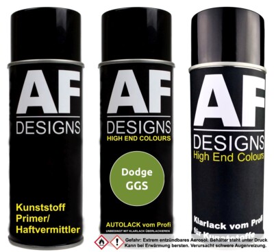 Kunststoff Spraydosen Set für Dodge GGS Snakeskin Green Perl Stoßstange