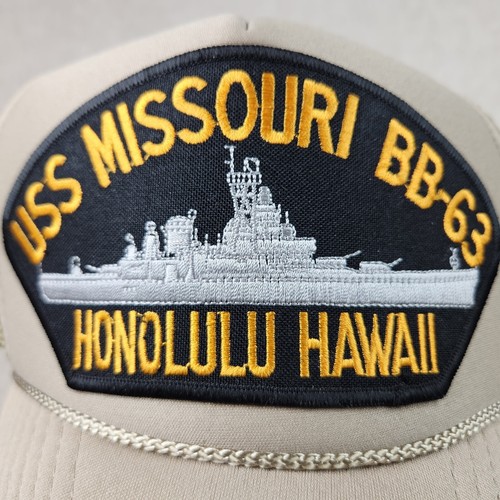 USS MISSOURI BB-63 Honolulu Hawaii Nissun Druckknopflasche Truckerkappe Mütze - Bild 2 von 14