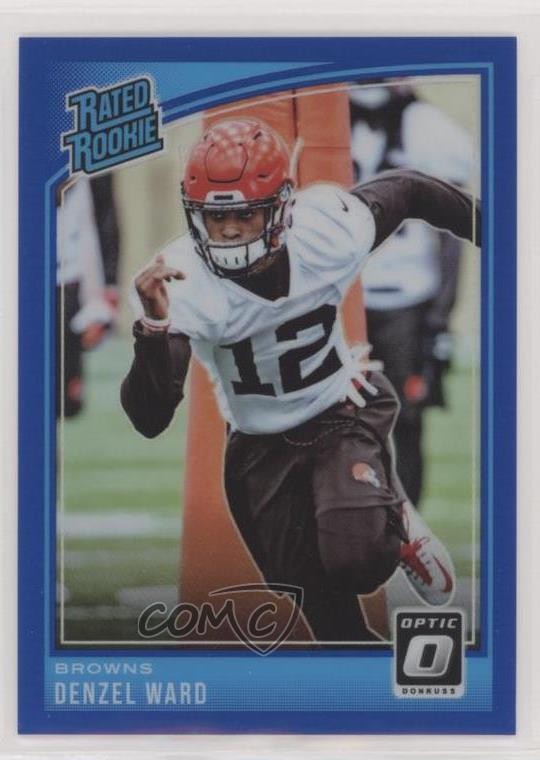 2018 Donruss Optic Rated Blue Prizm 61/149 Denzel Ward #198 Rookie RC 7ba