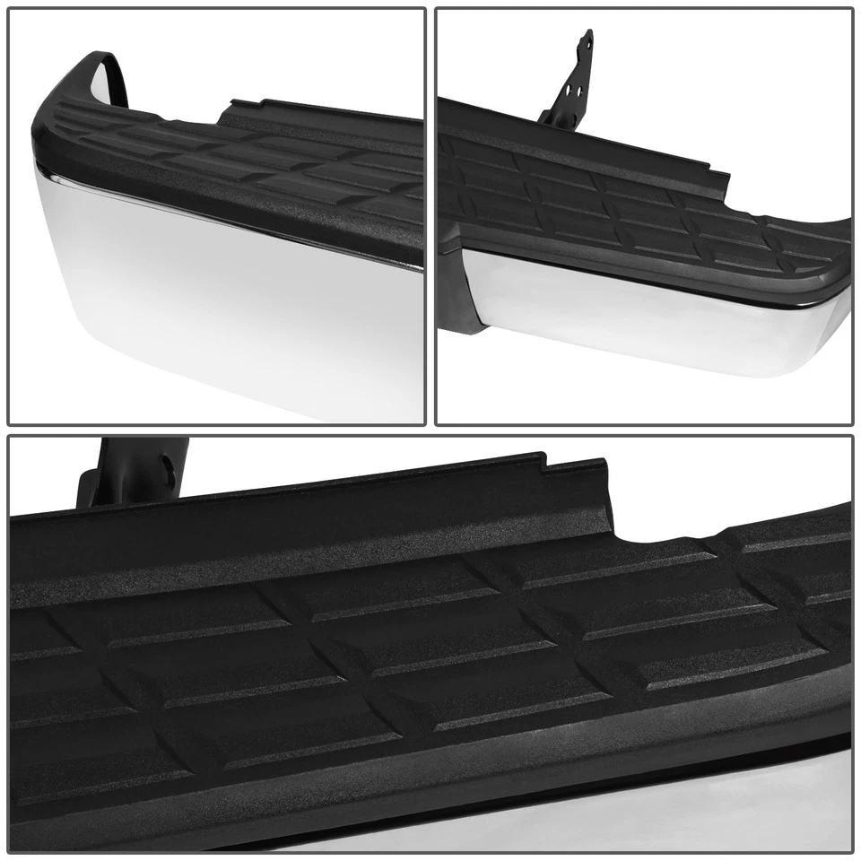FOR 07-13 SILVERADO SIERRA 1500 CHROME STEEL REAR STEP BUMPER W/O SENSOR HOLES Foto 3 de 4