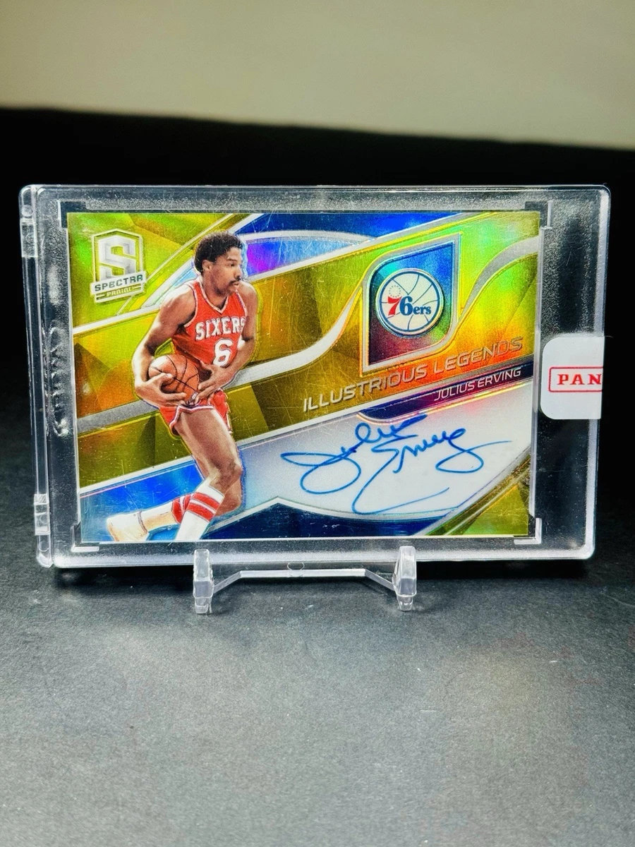 Panini Julius Erving Basketball Autographed Sports Trading Cards