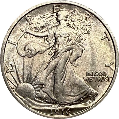 1916 D Walking Liberty Half Dollar BU ***READ DESCRIPTION***