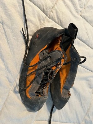 Millet Orange and Grey Lace-Up Rock Climbing Shoes
