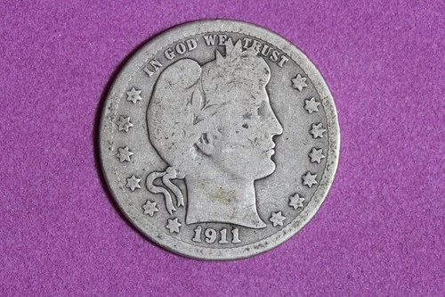 Estate Find 1911 S Barber Quarter Dollar #K60114
