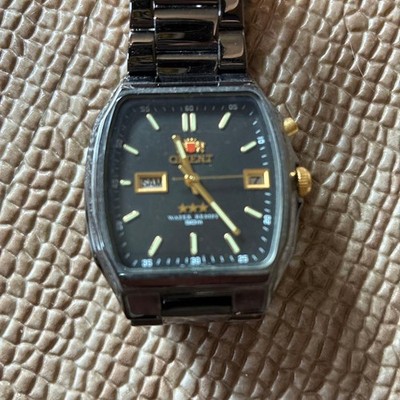 Orient Automatic Three Star Mens Wristwatch Timepiece Stainless Steel
