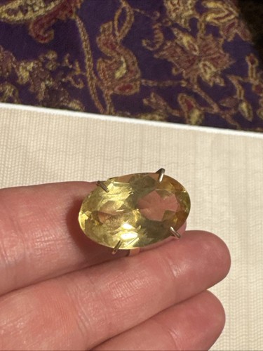 Anello cocktail vintage oro pietra gialla - Foto 10 di 10