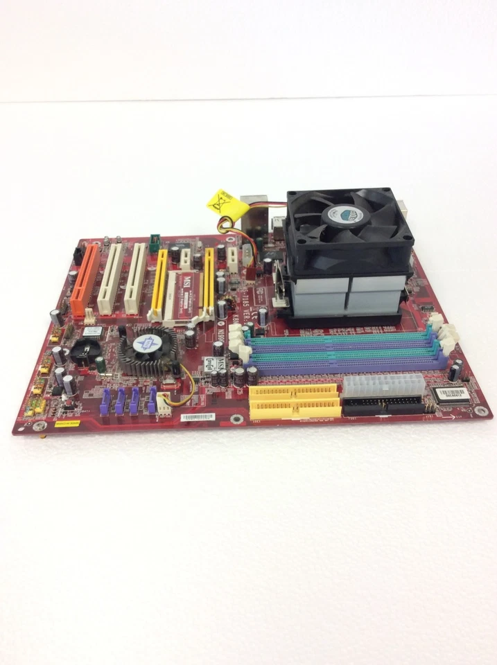 MSI MS-7185 K8N Motherboard Socket 939 w/ Msi Ms-4057 Graphic Card, WORKING - Image 3 of 4