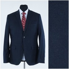 Mens Dark Navy Blue H&M Blazer 40R UK Size Sport Coat Jacket