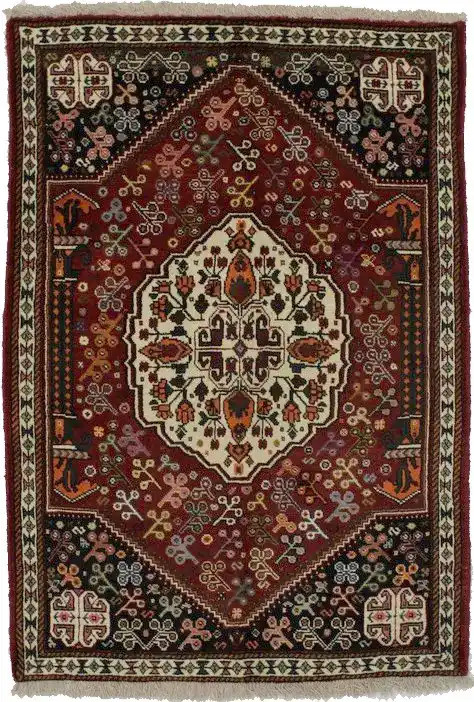 Alfombra oriental de lana hecha a mano de 3'4X5 pies diseño tribal pequeño vestíbulo y alfombra de cocina