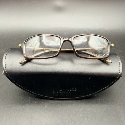 Mont Blanc MB 115 Eyeglasses Black C14 52 17-140 New Authentic Italy W/ Case