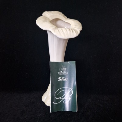 Schöne Vintage Belleek Parian China Creme Sonnenblumen Vase 19 cm