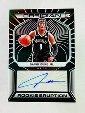 2021-22 Panini Obsidian David Duke Jr RC Rookie Electric Etch Auto /149 Nets