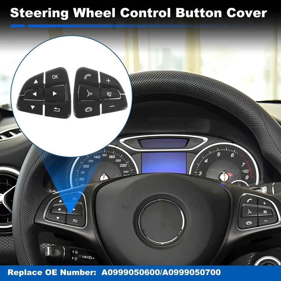 Cubierta de botón de control del volante para Mercedes-Benz Clase A (W176) 16-18 Foto 3 de 4