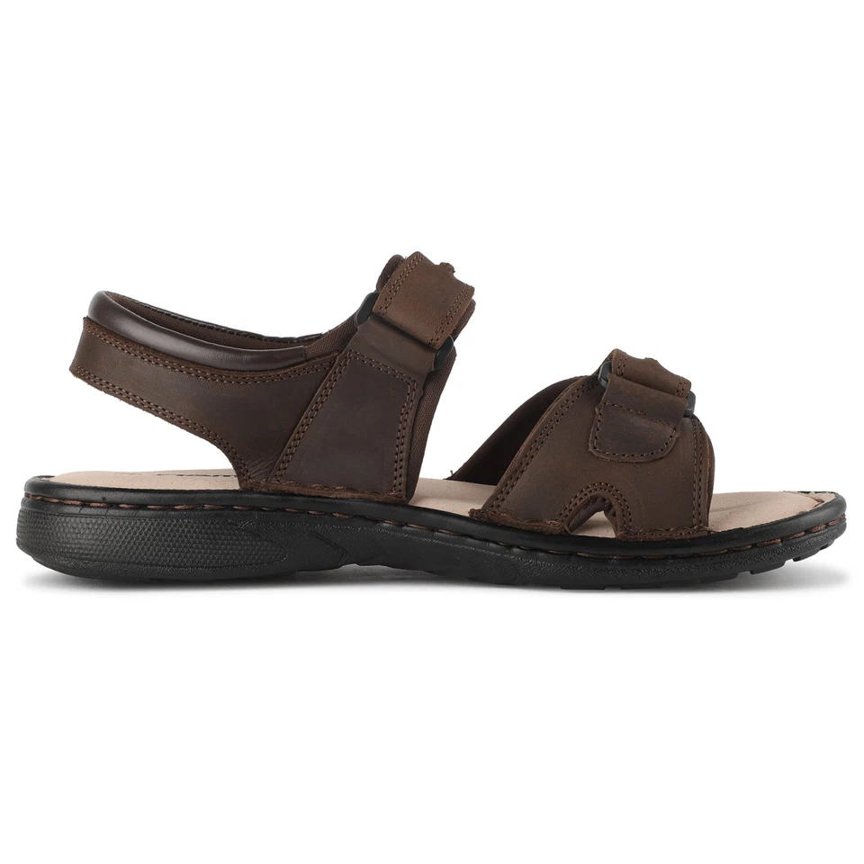 Herren Leder Sandalen Casual Open Toe Strand Sandalen Outdoor Trekking Sandalen - Bild 4 von 4