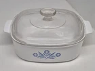 Vintage Corning Ware Blue Cornflower 2 Quart Casserole Pyrex Lid