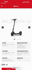 NIU KQi2 Pro E-Scooter 48 V 10 Zoll Trommelbremse 40 km Reichweite …