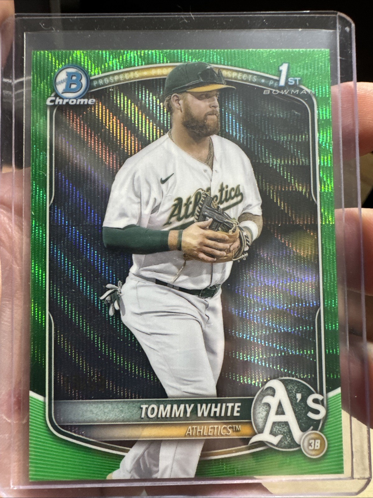 2025 Bowman Chrome Tommy White #BCP-251 1st Bowman Green Wave Color Match /99
