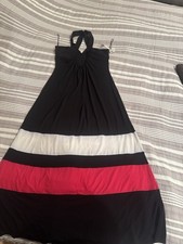 Byer California Women’s S/M Halter Sleeveless Colorblock Maxi Dress