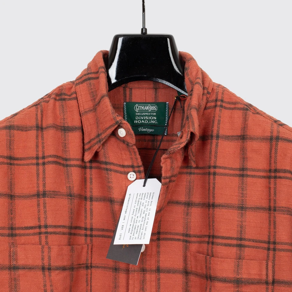 Gitman Vintage Shirt Japanese Slubbed Twill Check Camper Fall-Winter Button Down - Image 2 of 4