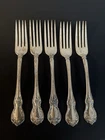 Five Antique Towle Sterling Silver Old Master Dinner Forks 7 1/8”
