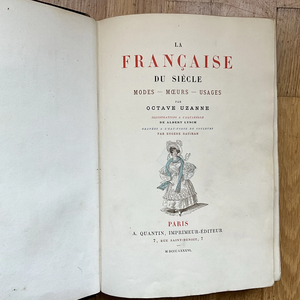 UZANNE :  La Française du Siècle - 1886, reliure demi-maroquin -  Mode -Toilette - Bild 1 von 4