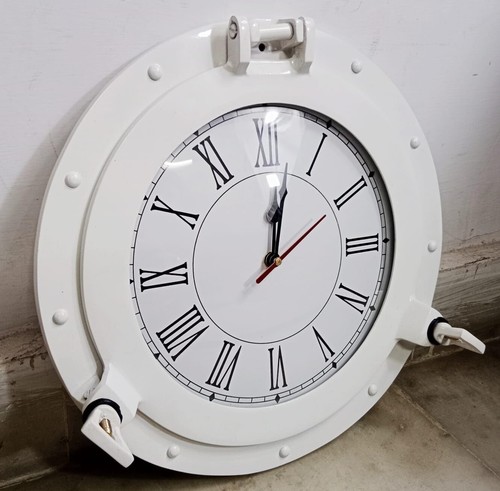 12" Vintage Pirate's Porthole Wall Clock with White Dial Durable Easy Readable - Picture 2 of 7