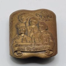 "Onward for God and my Country" ~ 1950's era ~ copper color slide ~ BSA ~ scouts