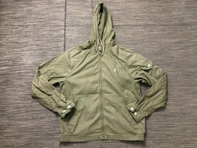 Polo Ralph Lauren Adult Mens Medium Full Zip Up Hooded Jacket Green | eBay
