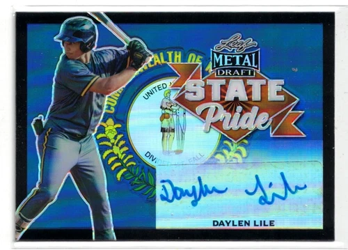 2021 Leaf Metal Draft BLACK Prizm RC AUTO Daylen Lile! Rookie! Autograph! /15 - Picture 1 of 2
