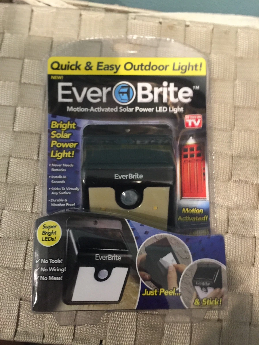 Ever Brite Motion Activated Solar Power LED Light Security Outdoor As Seen On TV