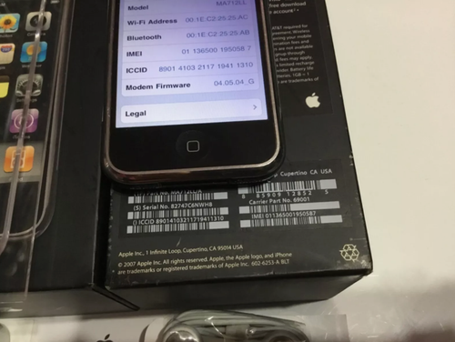 Apple iPhone 1st Generation 2G - 8GB - A1203 - Black - With Matching # Box ! - Afbeelding 8 van 15