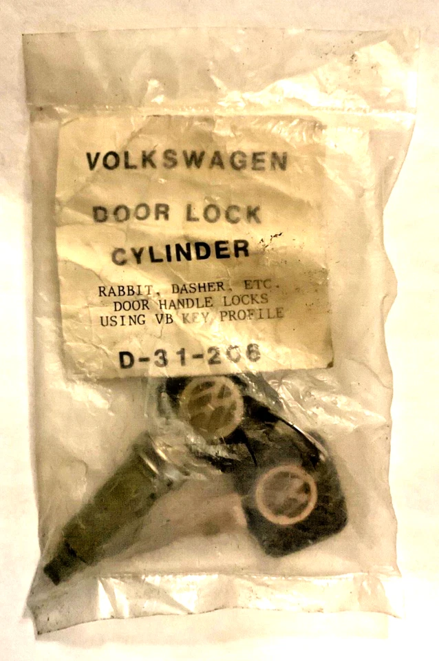 Nuevo de Lote Antiguo VW D-31-206 Volkswagen ASP PUERTA Cerradura Cilindro 2 Llaves Conejo Dasher VB Llave PR Foto 2 de 4