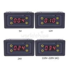 DC5/12/24V AC110-220V Delay Time Relay Module Timing Delay Cycle Switch Timer